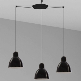 Φωτιστικό Οροφής Venice 64255-112-3L Φ20cm 3xE27 15W Black Faro Barcelona