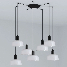 Φωτιστικό Οροφής Tatawin S 20340-116-7L 7xE27 15W Black-White Faro Barcelona