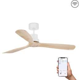 Ανεμιστήρας Οροφής Lantau 33561DCWP Smart Fan Με Τηλεχειριστήριο Φ132cm White-Pine Faro Barcelona