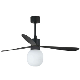 Ανεμιστήρας Οροφής Amelia 33761-26 Με Φως Dim Led 20W 2700K Και Τηλεχειριστήριο Φ132cm Black Faro Barcelona
