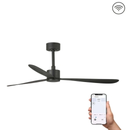 Ανεμιστήρας Οροφής Amelia 33761WP Smart Fan Με Τηλεχειριστήριο Φ132cm Black Faro Barcelona