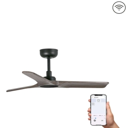 Ανεμιστήρας Οροφής Heywood 33806WP Smart Fan Με Τηλεχειριστήριο Φ90cm Black-Brown Faro Barcelona