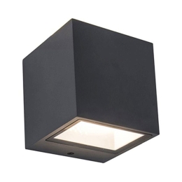 Φωτιστικό Τοίχου Up & Down Gemini 5189114118 8,8x8,5x8,6cm 4000K 850Lm Dark Grey Lutec
