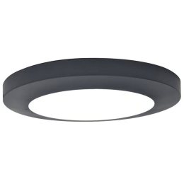 Φωτιστικό Οροφής - Πλαφονιέρα Kayah 6392202457 D30,5cm 3000K 1250Lm Black Lutec Αλουμίνιο,Οπαλίνα
