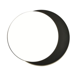 Φωτιστικό Οροφής - Πλαφονιέρα Goleta 5205801012 D30cm 3000K/4000K 1700Lm Black Lutec Αλουμίνιο,Οπαλίνα