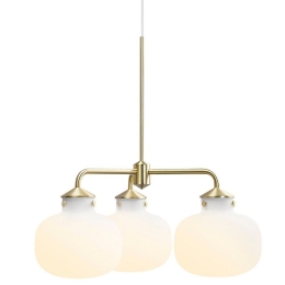 Φωτιστικό Οροφής Κρεμαστό Raito 3-Arm 57x55x300cm E27 White-Brass Dftp