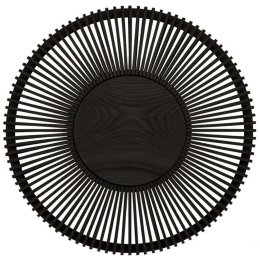 Φωτιστικό Τοίχου - Οροφής Clava 2369 Φ49x16,6cm 1xE27 15W Black Oak Umage