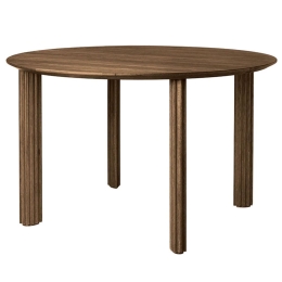Τραπέζι Τραπεζαρίας Comfort Circle Ripples 5856C5856-1 Φ120x74,7cm Dark Oak Umage Ατσάλι,Ξύλο,Mdf