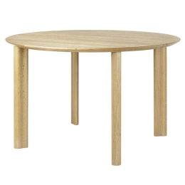 Τραπέζι Τραπεζαρίας Comfort Circle Smooth 5656C5657-5 Φ120x74,7cm Oak Umage Ατσάλι,Ξύλο,Mdf