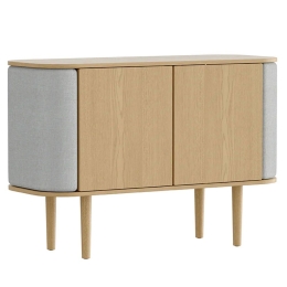 Μπουφές Treasures Horizons S 5622C710-03 109x43x75cm Oak-Light Grey Umage Ατσάλι,Ξύλο