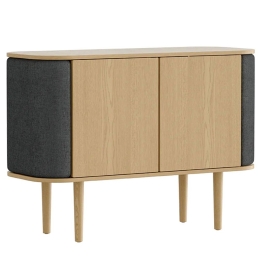 Μπουφές Treasures Horizons S 5622C710-04 109x43x75cm Oak-Dark Grey Umage Ατσάλι,Ξύλο