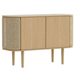 Μπουφές Treasures Venetian Cane 5622C5622-3 109x43x75cm Oak-Beige Umage Polyester,Ξύλο,Ατσάλ