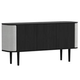 Μπουφές Treasures Horizons S 5107C709-03 150x43x75cm Black Oak-Light Grey Umage Ατσάλι,Ξύλο