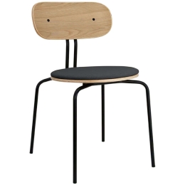 Καρέκλα Τραπεζαρίας Curious Black 5916-3C719-04 44,5x48x77,5cm Dark Grey-Black Umage Ατσάλι,Polywood