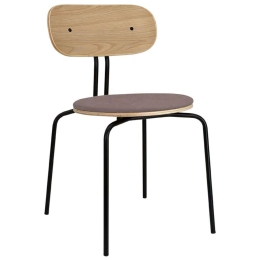 Καρέκλα Τραπεζαρίας Curious Black 5916-3C719-07 44,5x48x77,5cm Oak-Black Umage Ατσάλι,Polywood