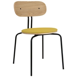 Καρέκλα Τραπεζαρίας Curious Black 5916-3C719-09 44,5x48x77,5cm Yellow-Black Umage Ατσάλι,Polywood