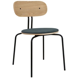 Καρέκλα Τραπεζαρίας Curious Black 5916-3C719-17 44,5x48x77,5cm Grey Blue-Black Umage Ατσάλι,Polywood