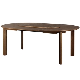 Τραπέζι Τραπεζαρίας Επεκτεινόμενο Comfort Circle Ripples 5857C5857-1 132/202x132x74,7cm Dark Oak Umage Ατσάλι,Ξύλο,Mdf