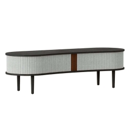 Έπιπλο Τηλεόρασης Audacious Horizons S 5112C707-03 140x46x40cm Black Oak-Light Grey Umage