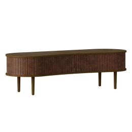 Έπιπλο Τηλεόρασης Audacious Faux Leather 5801C5601-6 140x46x40cm Dark Oak-Brown Umage