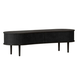 Έπιπλο Τηλεόρασης Audacious Faux Leather 5112C5601-7 140x46x40cm Black Oak-Charcoal Umage
