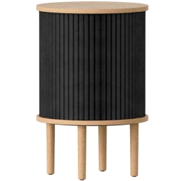 Τραπεζάκι Βοηθητικό Audacious Faux Leather 5603C5603-7 Φ38x59,3cm Oak-Charcoal Umage