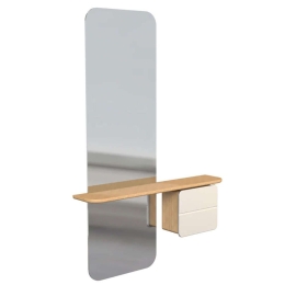 Καθρέπτης Τοίχου One More Look 5620C5620-1 78x15x118cm Oak-White Umage Ατσάλι,Ξύλο