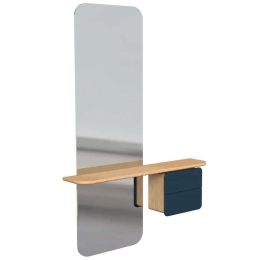 Καθρέπτης Τοίχου One More Look 5620C5620-4 78x15x118cm Oak-Petrol Umage Ατσάλι,Ξύλο