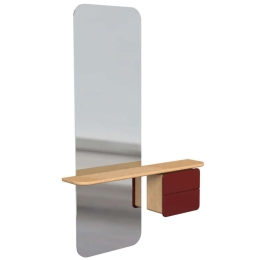 Καθρέπτης Τοίχου One More Look 5620C5620-5 78x15x118cm Oak-Red Umage Ατσάλι,Ξύλο