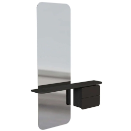Καθρέπτης Τοίχου One More Look 5108C5620-2 78x15x118cm Black Oak-Anthracite Umage Ατσάλι,Ξύλο