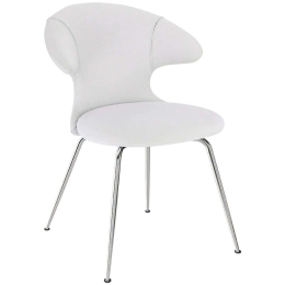 Καρέκλα Τραπεζαρίας Time Flies Horizons S 590-03C5901-2 57x59x83cm Light Grey-Chrome Umage Ατσάλι,Polyester