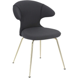 Καρέκλα Τραπεζαρίας Time Flies Horizons S 590-04C5901-1 57x59x83cm Dark Grey-Brass Umage Ατσάλι,Polyester