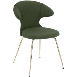 Καρέκλα Τραπεζαρίας Time Flies Horizons S 590-05C5901-1 57x59x83cm Green-Brass Umage Ατσάλι,Polyester