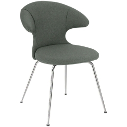 Καρέκλα Τραπεζαρίας Time Flies Horizons S 590-12C5901-2 57x59x83cm Grey-Chrome Umage Ατσάλι,Polyester