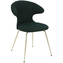 Καρέκλα Τραπεζαρίας Time Flies Horizons S 590-13C5901-1 57x59x83cm Dark Green-Brass Umage Ατσάλι,Polyester