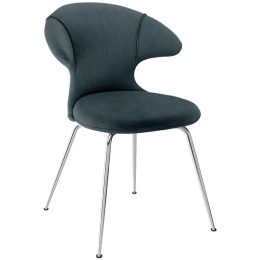 Καρέκλα Τραπεζαρίας Time Flies Horizons S 590-17C5901-2 57x59x83cm Grey Blue-Chrome Umage Ατσάλι,Polyester