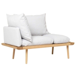 Ανάκλινδρο Lounge Around 5562C723-03 127x74,5x40,3cm Oak-Light Grey Umage