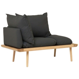Ανάκλινδρο Lounge Around 5562C723-04 127x74,5x40,3cm Oak-Dark Grey Umage