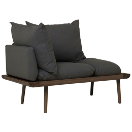 Ανάκλινδρο Lounge Around 5762C723-04 127x74,5x40,3cm Dark Oak-Dark Grey Umage