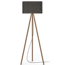 Φωτιστικό Δαπέδου Belmont 10694/10697 64,6x17x158,8cm 2xE26 30W Anthracite-Walnut Pablo Designs