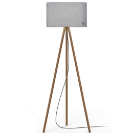 Φωτιστικό Δαπέδου Belmont 10695/10697 64,6x17x158,8cm 2xE26 30W Grey-Walnut Pablo Designs