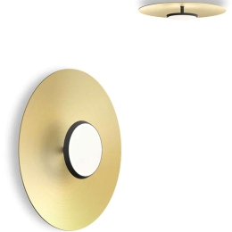 Φωτιστικό Τοίχου - Οροφής Sky 18 10764/10765 46x10cm Dim Led 1250lm 18W Black-Brass Pablo Designs