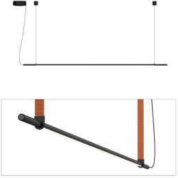 Φωτιστικό Οροφής - Ράγα T.O 10872/10877 137x1,3cm Dim Led 750lm 10W 2700K Black-Orange Pablo Designs