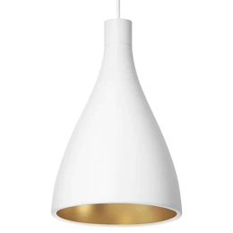 Φωτιστικό Οροφής Swell Single N 10302 20x36cm Dim E26 1050lm 13W 3000K White-Brass Pablo Designs