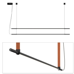 Φωτιστικό Οροφής - Ράγα T.O 2 Stack 2X10872/10877/10880 137x13cm Dim Led 750lm 10W 2700K Black-Orange Pablo Designs