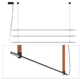 Φωτιστικό Οροφής - Ράγα T.O 3 Stack 3X10873/10877/2X10880 137x26cm Dim Led 750lm 10W 2700K Chrome-Orange Pablo Designs