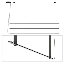 Φωτιστικό Οροφής - Ράγα T.O 3 Stack 3X10873/10875/2X10878 137x26cm Dim Led 750lm 10W 2700K Chrome-Graphite Pablo Designs