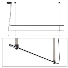 Φωτιστικό Οροφής - Ράγα T.O 3 Stack 3X10873/10876/2X10879 137x26cm Dim Led 750lm 10W 2700K Chrome-Grey Pablo Designs