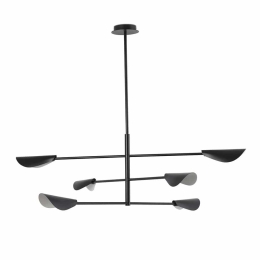 Φωτιστικό Οροφής Liggera 20079 136,8x92,8cm 6xG9 6W Black Faro Barcelona
