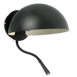 Φωτιστικό Τοίχου - Απλίκα Dominica 20032-123 28,2x14cm 1xE27 Reader Led 1W 3000K Black Faro Barcelon